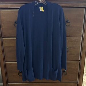 Purple/Blue Open Front Cardigan